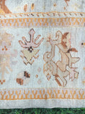 11' x 13'10" World Class Antique Turkish Oushak - Blue Parakeet Rugs
