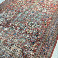 14' x 17' Oversized 1920's Hand Knotted Rug - Blue Parakeet Rugs