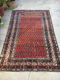 4x7 Antique Malayer / Small Oriental Rug - Blue Parakeet Rugs