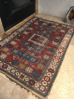 3'1" x 4'4" Antique Shirvan Rug (#1680) - Blue Parakeet Rugs