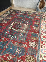 3'1" x 4'4" Antique Shirvan Rug (#1680) - Blue Parakeet Rugs