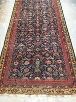 5'4" x 15'2" Antique Oriental Rug Runner - Blue Parakeet Rugs