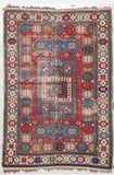 3'1" x 4'4" Antique Shirvan Rug (#1680) - Blue Parakeet Rugs