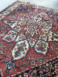 9' x 11'4" Antique Oriental Rug - Bakhtiari - Blue Parakeet Rugs