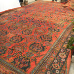 16.5 x 26.5 Oversize Antique Turkish Oushak Rug - Blue Parakeet Rugs