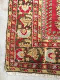 3'9" x 5'9" antique Turkish rug #1822 - Blue Parakeet Rugs