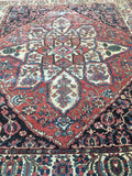 9' x 11'4" Antique Oriental Rug - Bakhtiari - Blue Parakeet Rugs