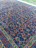 4'2" x 6'6" Blue Vintage Mahal Rug - Blue Parakeet Rugs