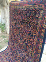4'2" x 6'6" Blue Vintage Mahal Rug - Blue Parakeet Rugs