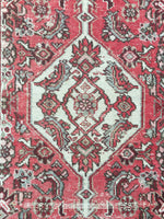2'9" x 10'7" Antique Vintage Runner - Blue Parakeet Rugs