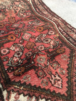 2'4" x 3'10" Antique Scatter Rug / Oriental Rug - Blue Parakeet Rugs