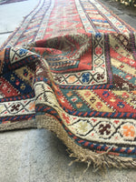 3' x 12' Antique Caucasian Runner - Blue Parakeet Rugs