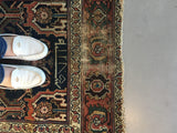 17' x 3'4" Antique Oriental Rug / Vintage Rug Runner - Blue Parakeet Rugs