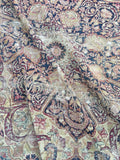 7 x 9 Kerman Rug / Large Oriental Rug / 7x9 Vintage Rug - Blue Parakeet Rugs