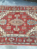 4'3" x 6'10" Vintage Heriz / Heriz Rug / Small Oriental Rug - Blue Parakeet Rugs