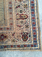 3'6" x 4'8" Collectible Silk 19th Century Turkish Prayer rug - Blue Parakeet Rugs