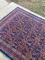 4'2" x 6'6" Blue Vintage Mahal Rug - Blue Parakeet Rugs