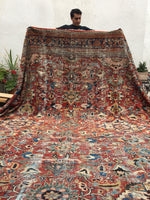 14' x 17' Oversized 1920's Hand Knotted Rug - Blue Parakeet Rugs