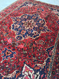 7' x 10'2" Vintage full pile Rug #2116ML - Blue Parakeet Rugs