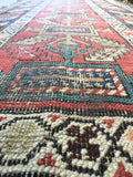 3' x 12' Antique Caucasian Runner - Blue Parakeet Rugs