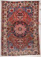 7'1" x 9'9" Antique Bakhtiari Rug / Large Vintage Rug / 7x10 Vintage Rug - Blue Parakeet Rugs