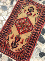 2'2" x 3'8" Vintage Scatter Rug - Blue Parakeet Rugs