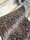 2'2 x 4'10 Antique Jozan rug / Small Vintage Rug / Antique Small Rug - Blue Parakeet Rugs