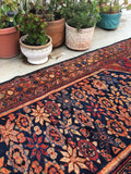 4'1" x 14'9" Antique Northwest Carpet / Vintage Runner / 4x15 rug - Blue Parakeet Rugs