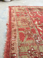 5'3" x 6'6" Antique Turkish Oushak Rug / Oushak rug / Square Turkish Rug - Blue Parakeet Rugs