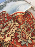 4'3" x 6'10" Vintage Heriz / Heriz Rug / Small Oriental Rug - Blue Parakeet Rugs
