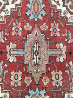 4'3" x 6'10" Vintage Heriz / Heriz Rug / Small Oriental Rug - Blue Parakeet Rugs