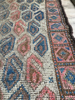 2' x 3'10" Antique Baluch Rug / Small  Rug / 2x4 Vintage Rug - Blue Parakeet Rugs