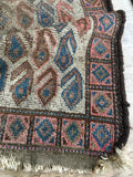 2' x 3'10" Antique Baluch Rug / Small  Rug / 2x4 Vintage Rug - Blue Parakeet Rugs