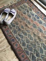 2' x 3'10" Antique Baluch Rug / Small  Rug / 2x4 Vintage Rug - Blue Parakeet Rugs