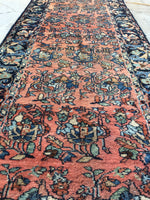 2'5" x 16'8" Antique Runner / Long  Runner / Rug Runner / Long Vintage Runner - Blue Parakeet Rugs