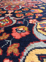 2'8 x 4'4  Antique 1920s Jozan rug / Small Vintage Rug - Blue Parakeet Rugs