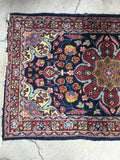 2'8 x 4'4  Antique 1920s Jozan rug / Small Vintage Rug - Blue Parakeet Rugs