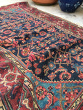 3'4" x 4'9" Antique Malayer / Small Vintage Rug /Rug - Blue Parakeet Rugs