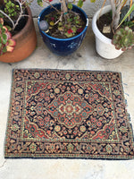 2'2 x 4'10 Antique Jozan rug / Small Vintage Rug / Antique Small Rug - Blue Parakeet Rugs