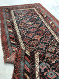 3'9" x 8'6" Kurdish Rug / Small Rug / Vintage Rug - Blue Parakeet Rugs