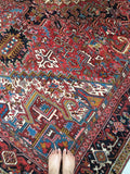 8'7" x 11''6" Vintage Heriz Rug / Vintage Large Rug - Blue Parakeet Rugs