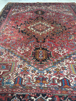 8'7" x 11''6" Vintage Heriz Rug / Vintage Large Rug - Blue Parakeet Rugs