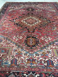8'7" x 11''6" Vintage Heriz Rug / Vintage Large Rug - Blue Parakeet Rugs