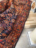 4'1" x 14'9" Antique Northwest Carpet / Vintage Runner / 4x15 rug - Blue Parakeet Rugs