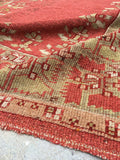 5'3" x 6'6" Antique Turkish Oushak Rug / Oushak rug / Square Turkish Rug - Blue Parakeet Rugs