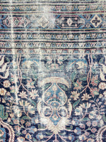 10' x12' Antique 1880's Persian Mashhad Rug - Blue Parakeet Rugs
