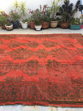 9'1 x 10'10" Worn Turkish Oushak Rug #JLH / 9x11 Turkish Rug / 9x11 Vintage Rug - Blue Parakeet Rugs