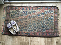 2' x 3'10" Antique Baluch Rug / Small  Rug / 2x4 Vintage Rug - Blue Parakeet Rugs