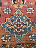 3'2' x 15'5 " Kurdish Antique Runner / Antique Runner / Long Runner - Blue Parakeet Rugs