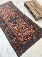 3'3" x 6'6" Jewel Antique Malayer / Small Malayer / Small 3x6 Rug - Blue Parakeet Rugs